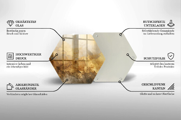 Tocător din sticlă Textura bogata