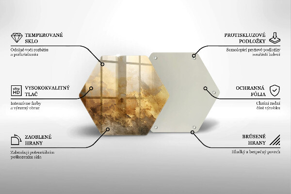 Tocător din sticlă Textura bogata