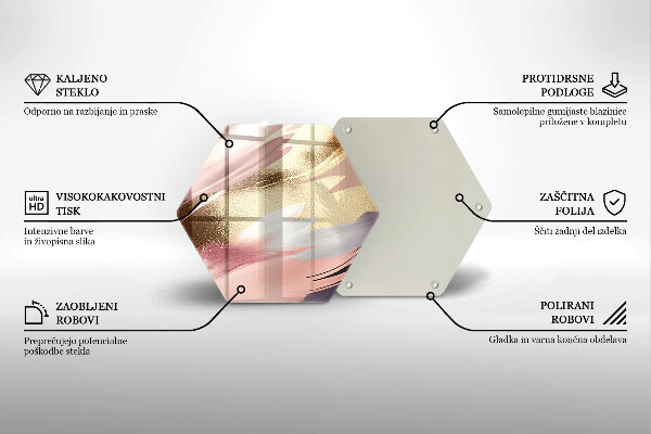 Tocător din sticlă Pete pastelate