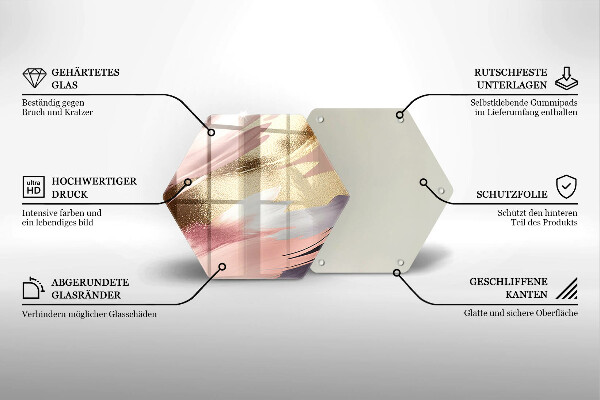 Tocător din sticlă Pete pastelate