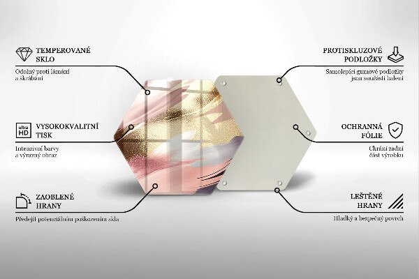 Tocător din sticlă Pete pastelate