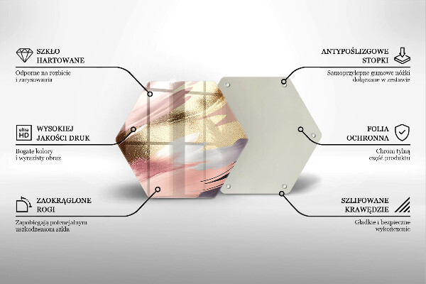 Tocător din sticlă Pete pastelate