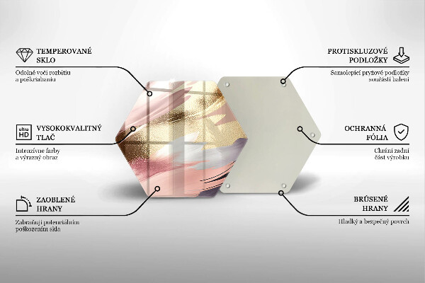 Tocător din sticlă Pete pastelate