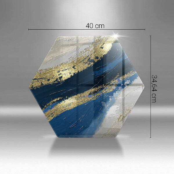 Tocător din sticlă Textura cu aur