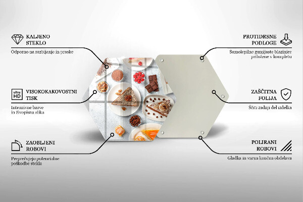 Tocător din sticlă Dulceața tortului
