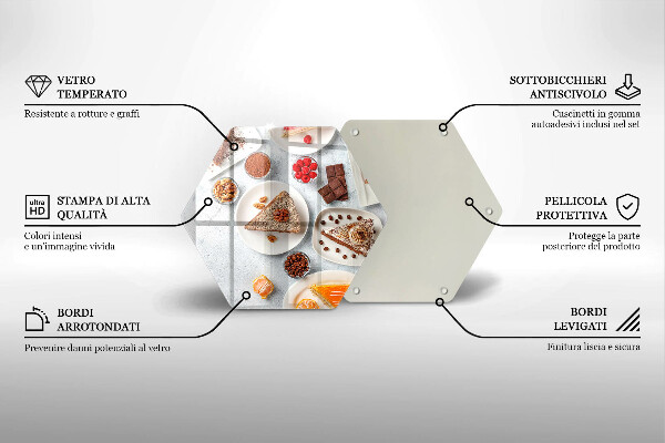 Tocător din sticlă Dulceața tortului