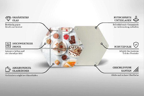 Tocător din sticlă Dulceața tortului
