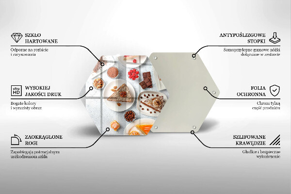 Tocător din sticlă Dulceața tortului