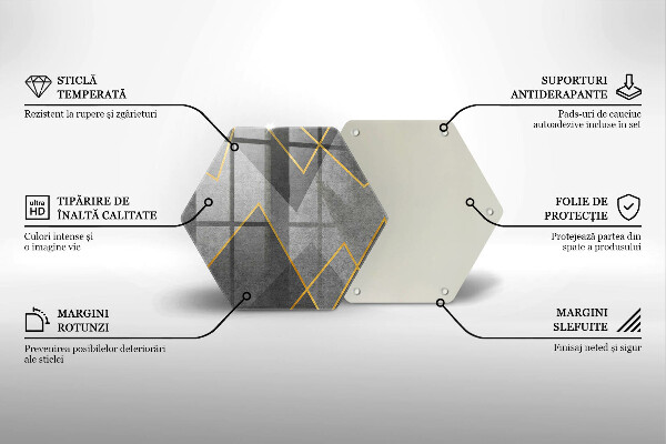 Tocător din sticlă Forme ascuțite