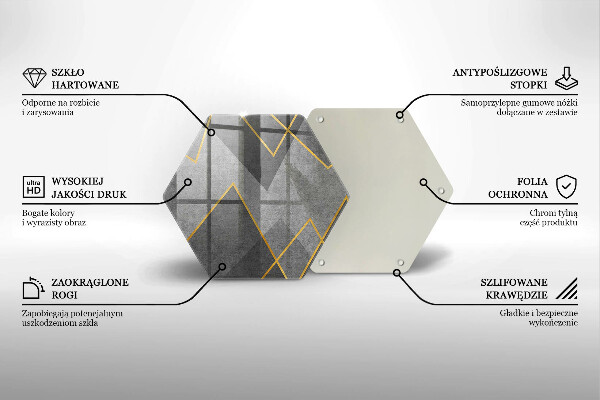 Tocător din sticlă Forme ascuțite