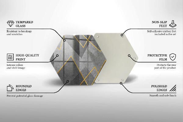 Tocător din sticlă Forme ascuțite