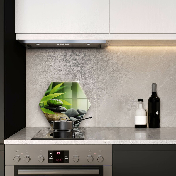 Tocător din sticlă Pietre de bambus Zen