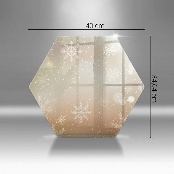 Tocător din sticlă Fulgi de nea