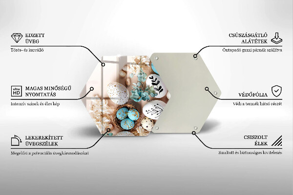 Tocător din sticlă Decoratiuni de Paste