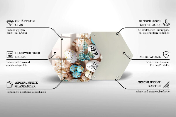 Tocător din sticlă Decoratiuni de Paste