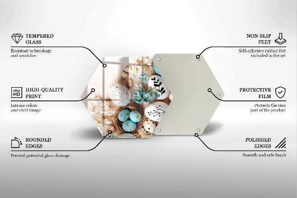 Tocător din sticlă Decoratiuni de Paste