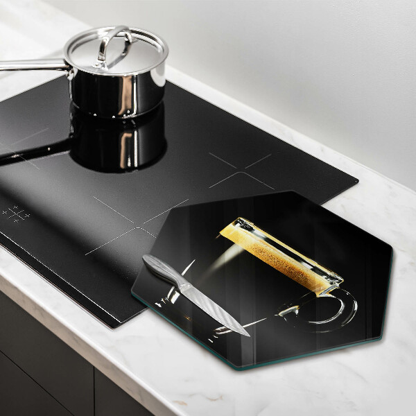 Tocător din sticlă Un pahar de cafea neagră