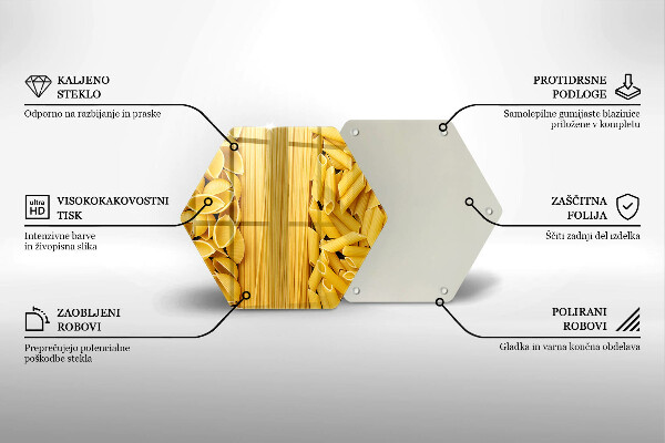 Tocător din sticlă Paste