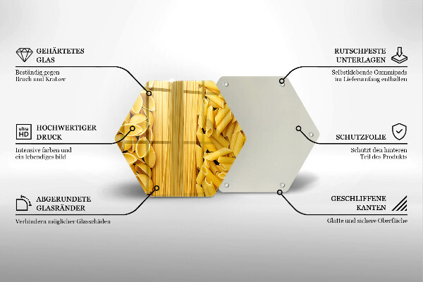 Tocător din sticlă Paste