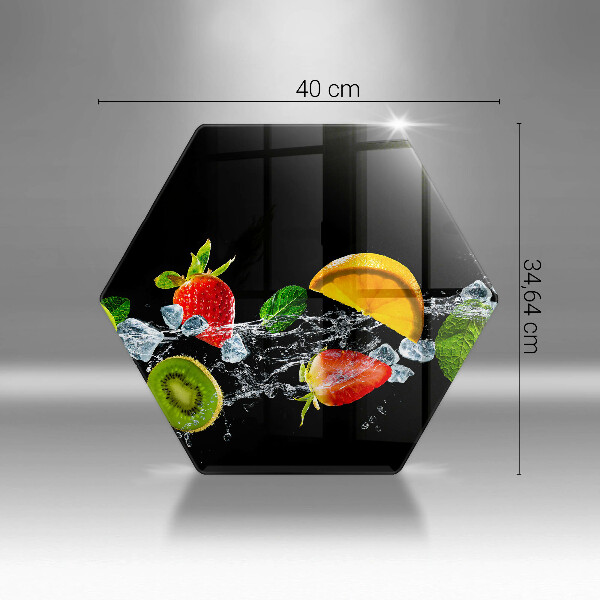 Tocător din sticlă Fructe în apă