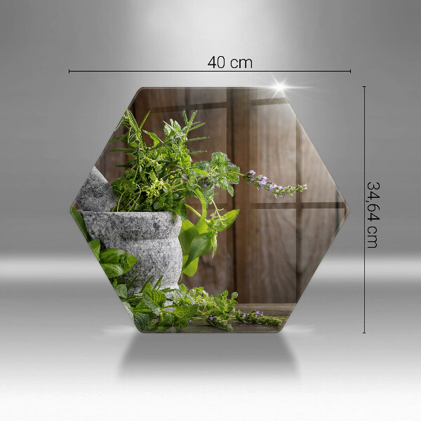 Tocător din sticlă Ierburi verzi