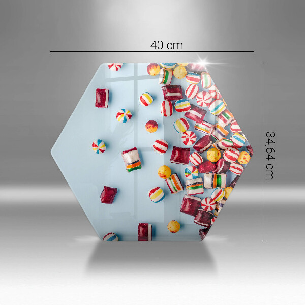 Tocător din sticlă Bomboane colorate