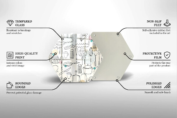 Tocător din sticlă Accesorii pentru bucatarie