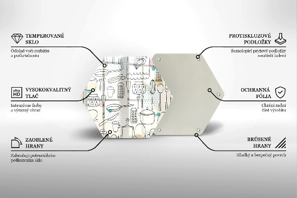 Tocător din sticlă Accesorii pentru bucatarie