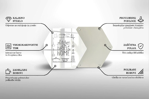 Tocător din sticlă Inscripție propoziție