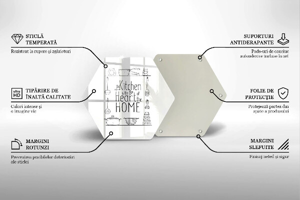 Tocător din sticlă Inscripție propoziție