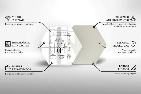 Tocător din sticlă Inscripție propoziție