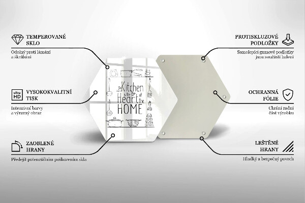 Tocător din sticlă Inscripție propoziție