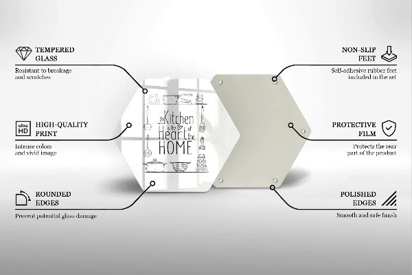 Tocător din sticlă Inscripție propoziție