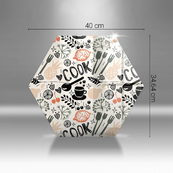 Tocător din sticlă Motiv de bucătărie din desene animate