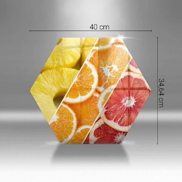 Tocător din sticlă Fructe colorate