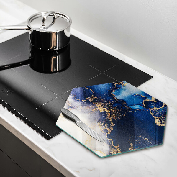 Tocător din sticlă Abstracția din marmură