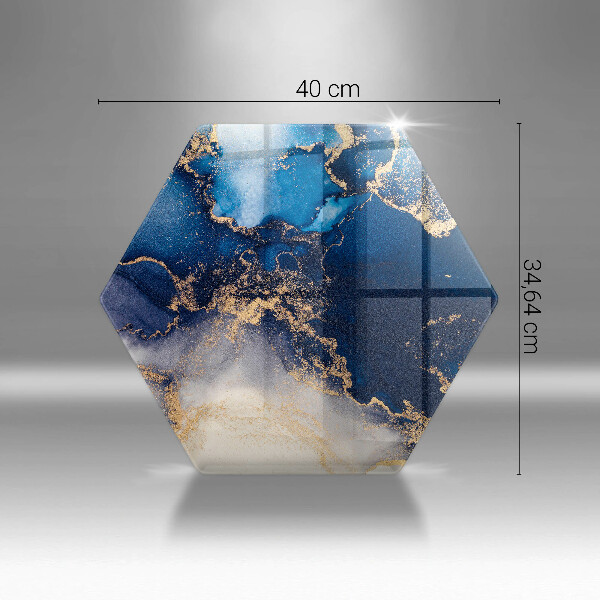 Tocător din sticlă Abstracția din marmură