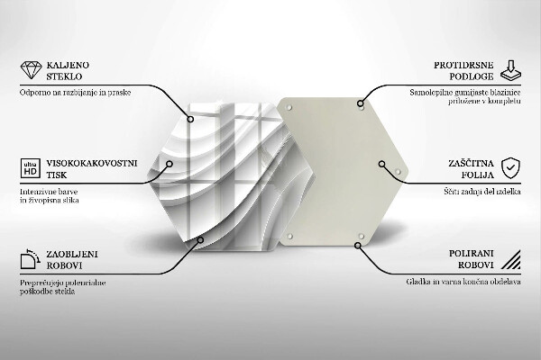 Tocător din sticlă Linii geometrice