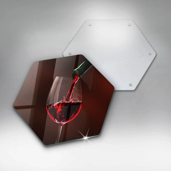 Tocător din sticlă Un pahar de vin