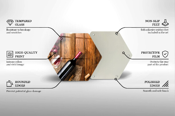 Tocător din sticlă O sticlă de vin roșu