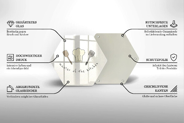 Tocător din sticlă Master of the Kitchen