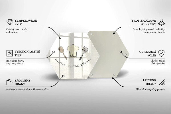 Tocător din sticlă Master of the Kitchen