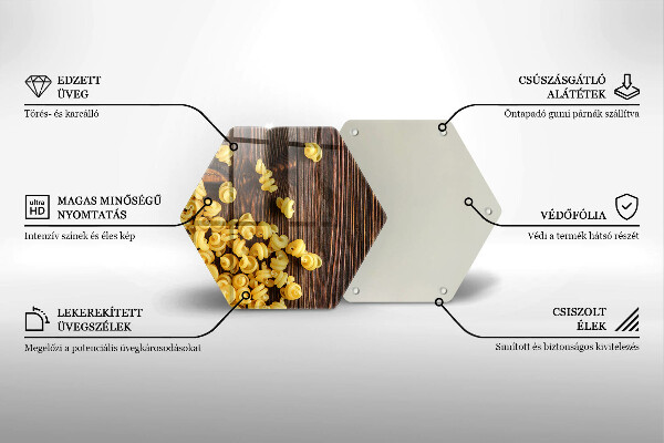 Tocător din sticlă Paste pe masă