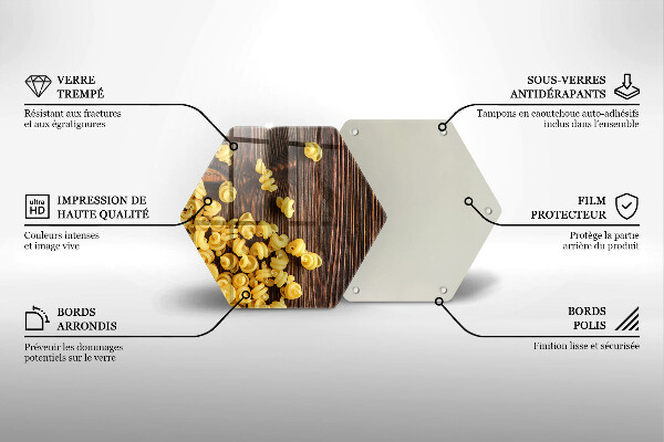 Tocător din sticlă Paste pe masă