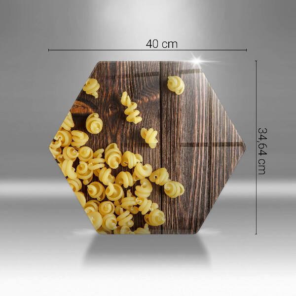 Tocător din sticlă Paste pe masă