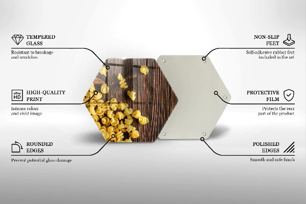 Tocător din sticlă Paste pe masă