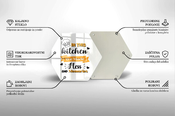 Tocător din sticlă In this kitchen we made mess and memories