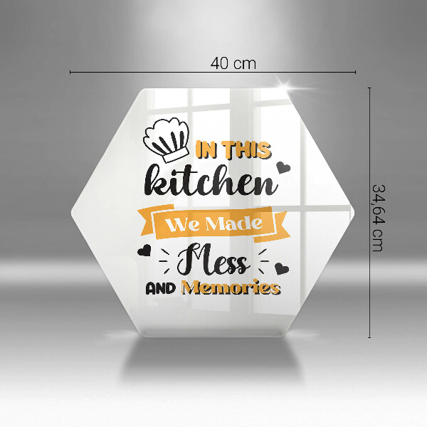 Tocător din sticlă In this kitchen we made mess and memories