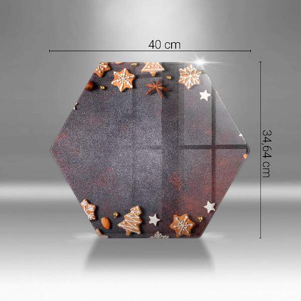 Tocător din sticlă Crăciun turtă dulce