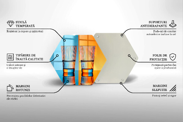 Tocător din sticlă Două pahare cu apă